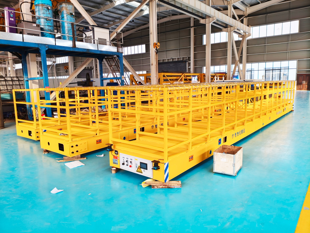 30米三段式軌道平車(chē)交付使用 為門(mén)架轉(zhuǎn)運(yùn)量身打造